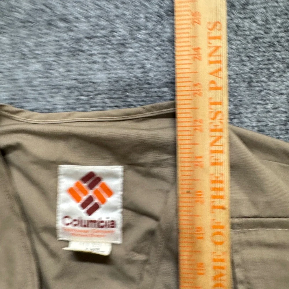 Vintage Columbia Sportswear Khaki Fishing Utility Vest Mens XL Canvas Outdoor
